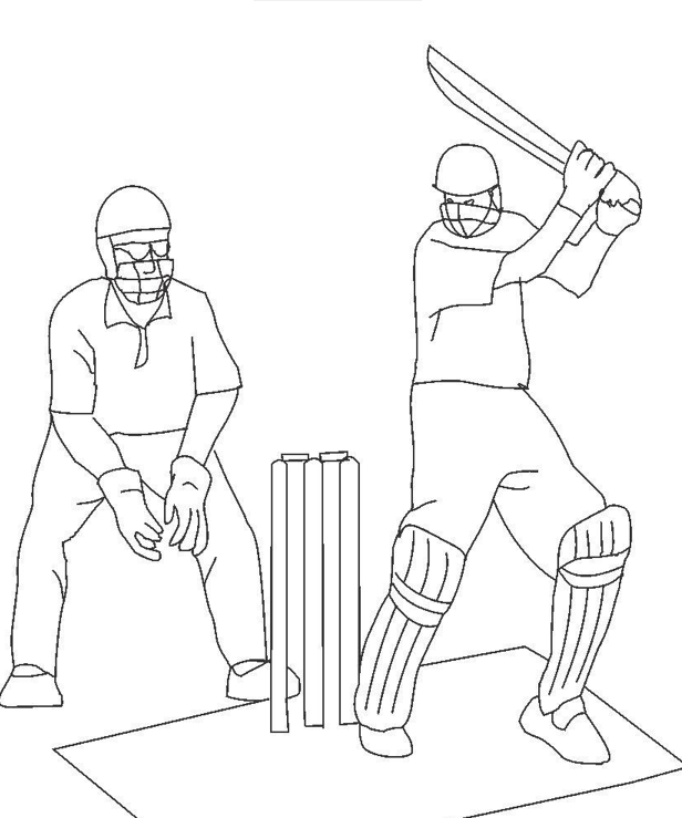 Cricket Match4 Coloring Page Amp Coloring Book 616x739 Cricket Match4 Coloring Page Amp Coloring Book