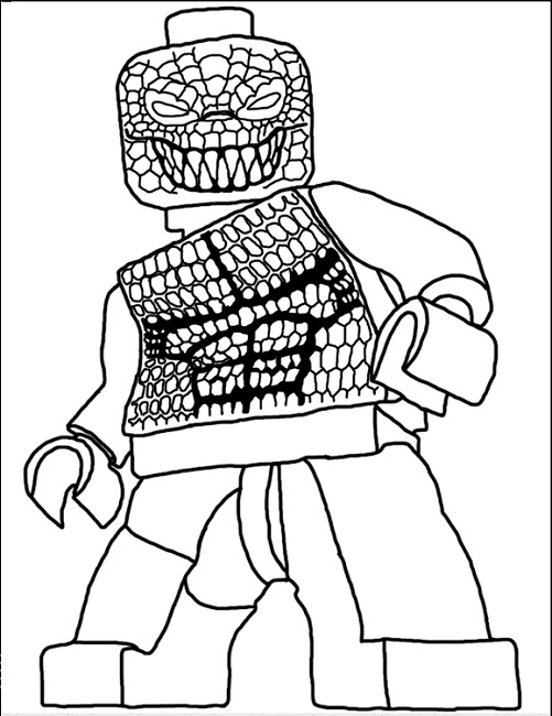 501x650 Lego Killer Croc Coloring Pages Movie Killer Croc
