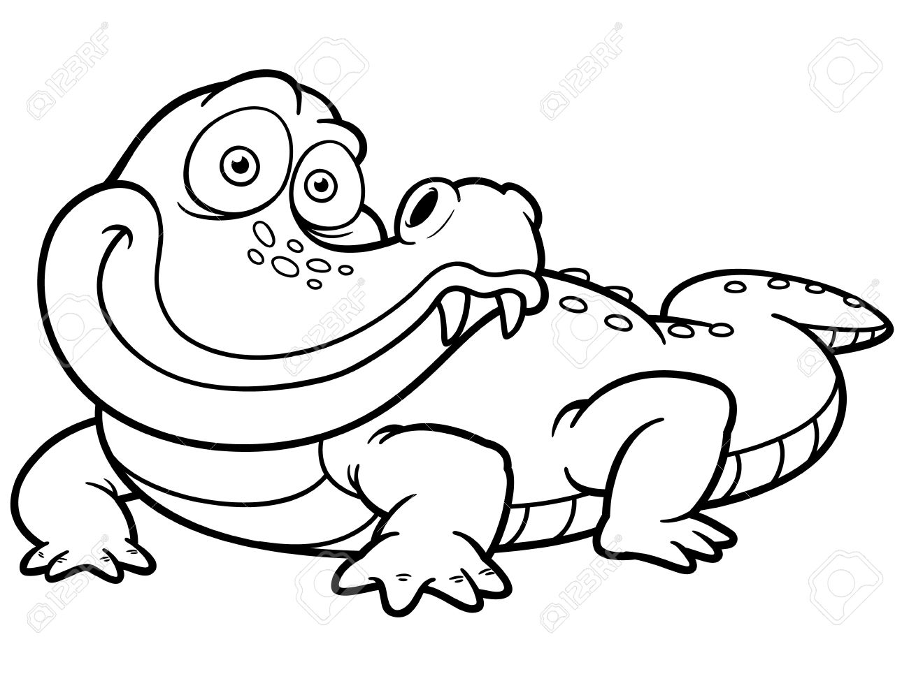 1300x975 Crocodile Coloring Pages