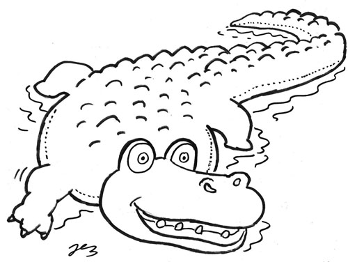 500x376 Keyword Coloring Pages Crocodile , Crocodile Picture To Colour