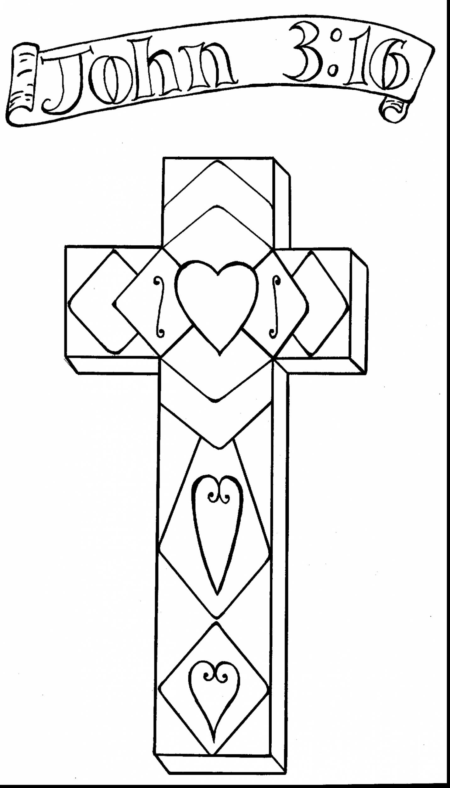 1431x2505 Cross Coloring Page