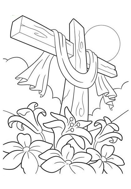 Top 10 Free Printable Cross Coloring Pages Online Bible, Culture 419x603 Top 10 Free Printable Cross Coloring Pages Online Bible, Culture