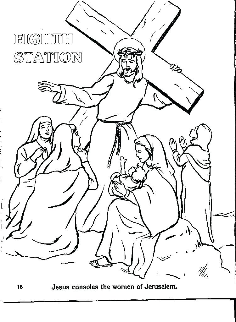 750x1025 Stations Cross Coloring Pages Catholic Stations