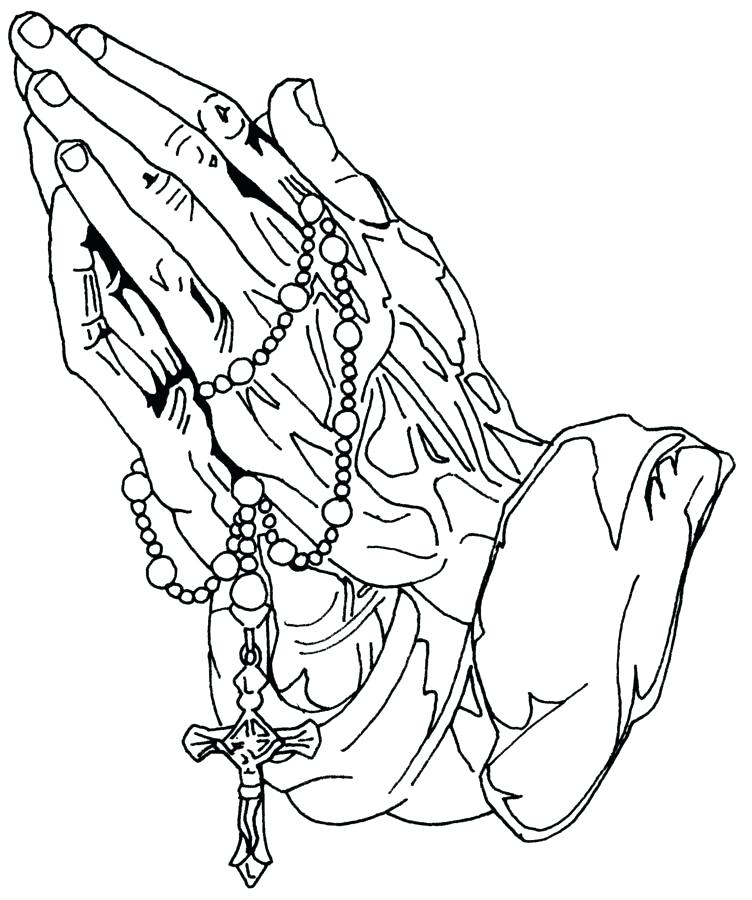 Tatoo Coloring Pages Hands Praying To God With Rosary And Cross 752x900 Tatoo Coloring Pages Hands Praying To God With Rosary And Cross