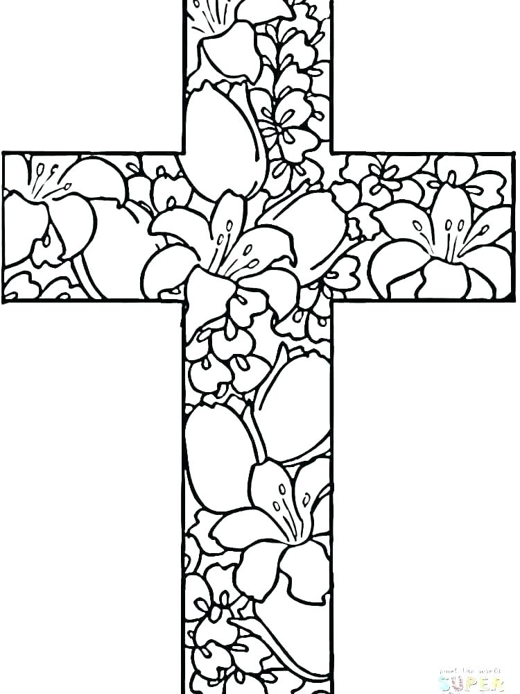 Cross Coloring Pages 750x1000 Cross Coloring Pages
