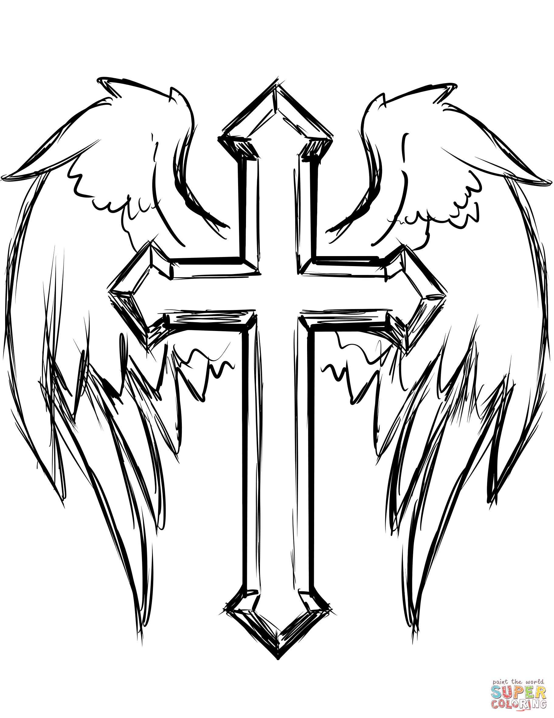 1822x2358 Mainstream Cross With Flowers Coloring Pages P