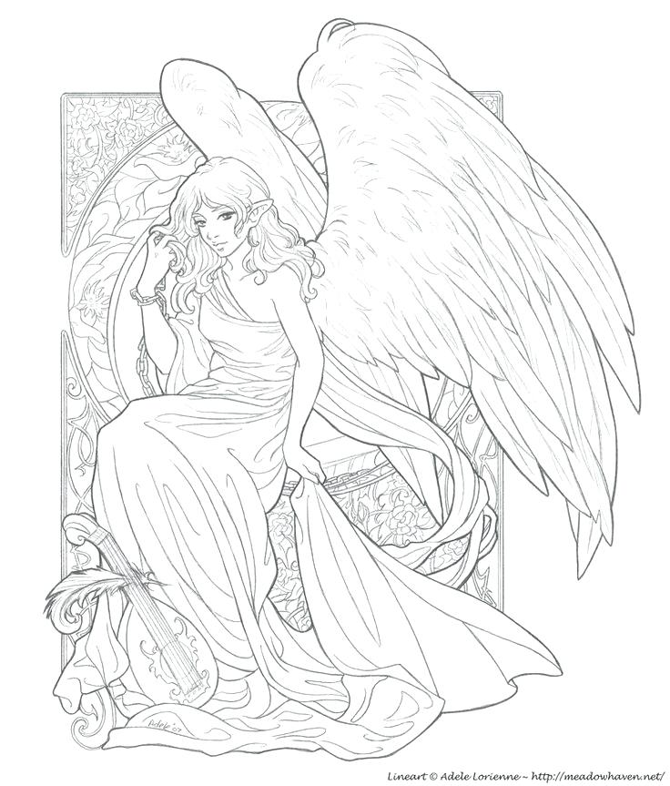 736x863 Angel Wings Coloring Pages Angel Wings Coloring Pages Cross