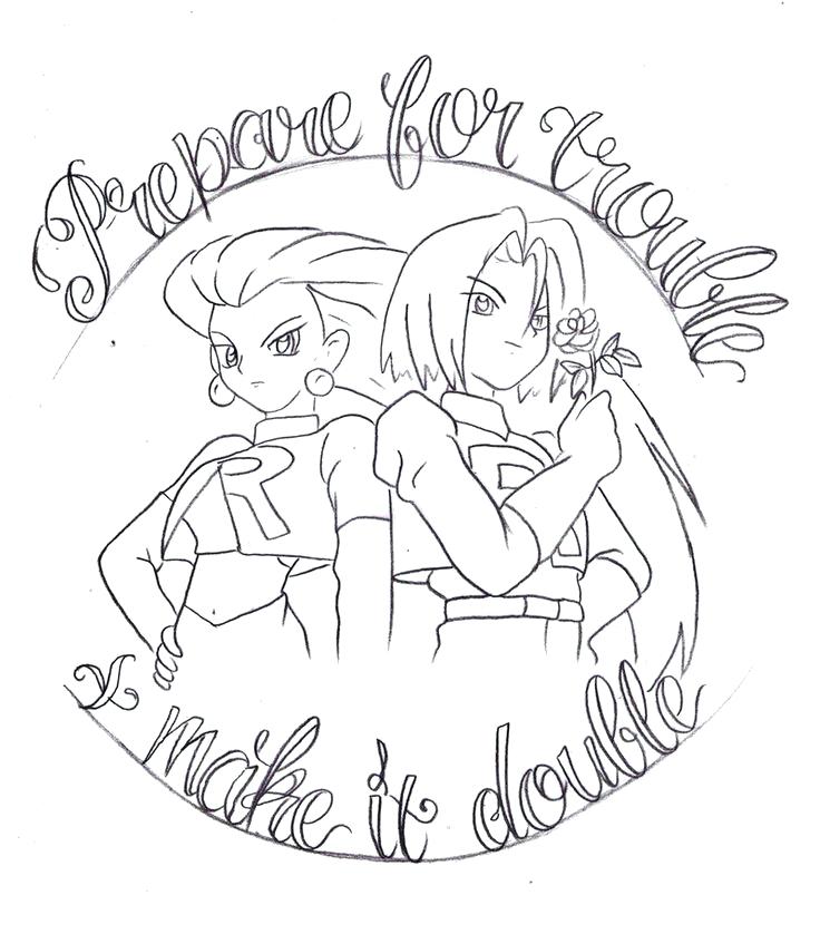 736x838 Astonishing Breathtaking Team Rocket Coloring Pages Fee Kids