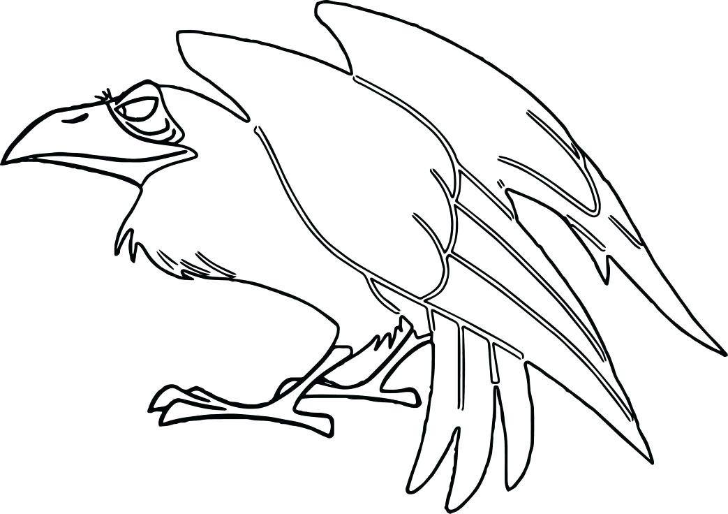 1043x736 Crow Coloring Page A Thirsty Crow Coloring Page Thirsty Crow
