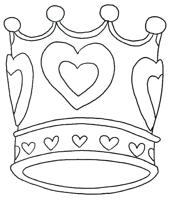 600x691 Free Printable Princess Crown Coloring Pages Icontent