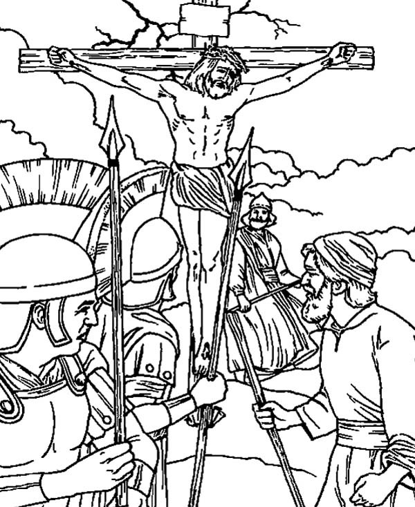 Good Friday Coloring Pages Crucifixion Of Jesus Christ Batch 600x734 Good Friday Coloring Pages Crucifixion Of Jesus Christ Batch