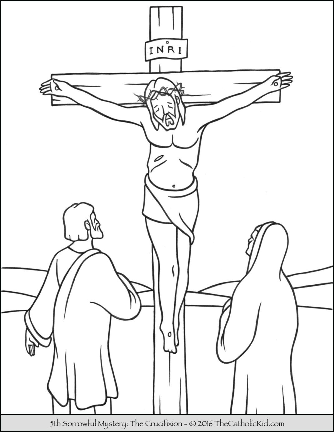 1070x1385 Sorrowful Mysteries Rosary Coloring Pages
