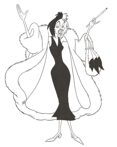 407x512 Cruella De Vil Coloring Page. Coloring Pages Amp Activity Sheets