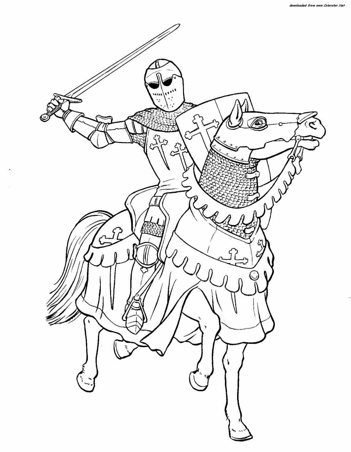Knights Coloring Pages Free With Knight 1183x1522 Knights Coloring Pages Free With Knight