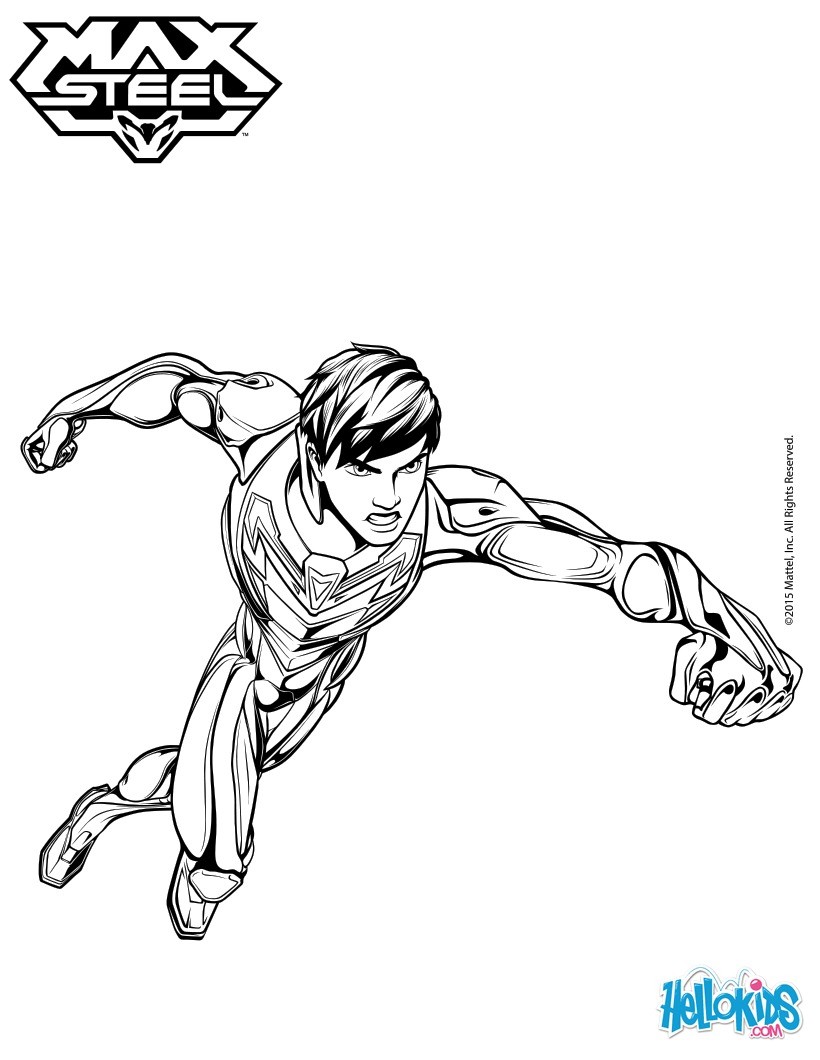 Max Steel Without His Helmet Coloring Pages 820x1060 Max Steel Without His Helmet Coloring Pages
