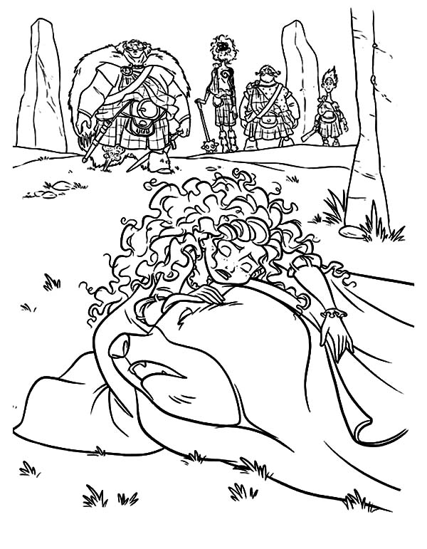 600x771 Princess Merida Crying Over Her Mother Coloring Pages Color Luna