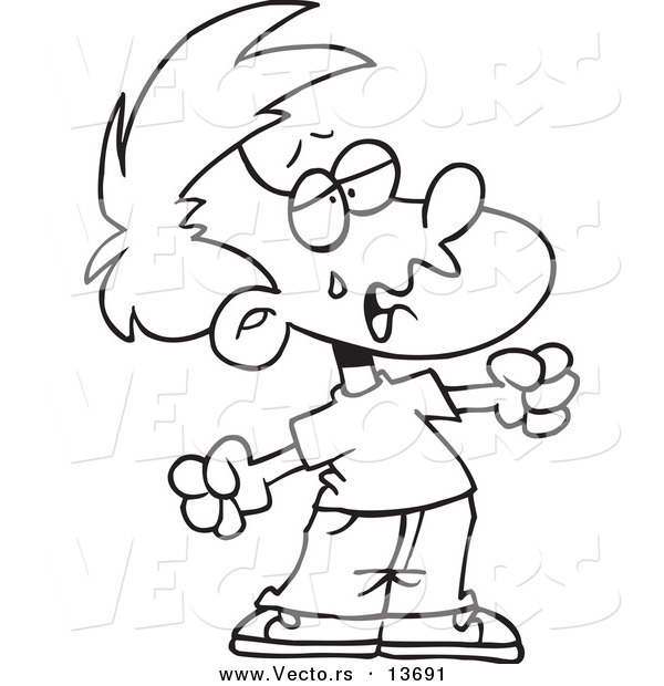 600x620 Vector Of A Cartoon Spoiled Boy Crying