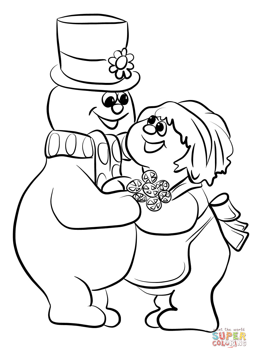 858x1200 Frosty The Snowman Coloring Pages With Crystal Page Free Printable