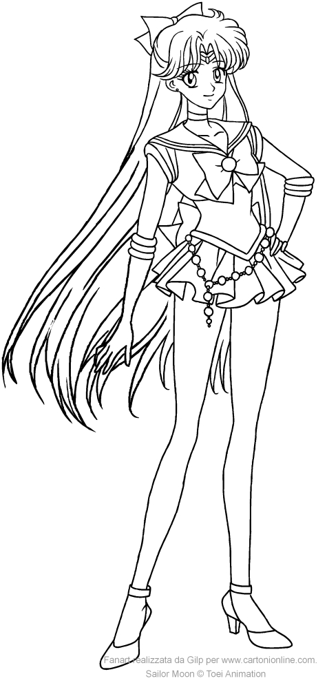 475x992 Sailor Venus Crystal Coloring Pages
