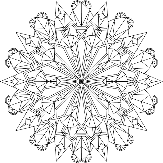 525x525 Crystal Mandala Free Printable Adult Coloring Page This Mandala