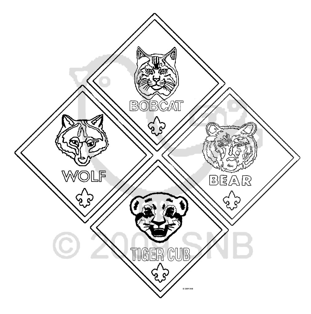 1012x1024 Cub Scout Coloring Page Pages Pictures Imagixs Cub Scouts Tiger