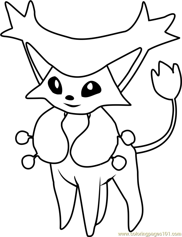 615x800 Delcatty Pokemon Coloring Page