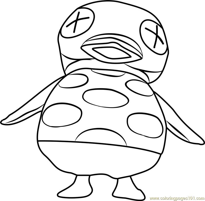 Cube Animal Crossing Coloring Page 800x782 Cube Animal Crossing Coloring Page