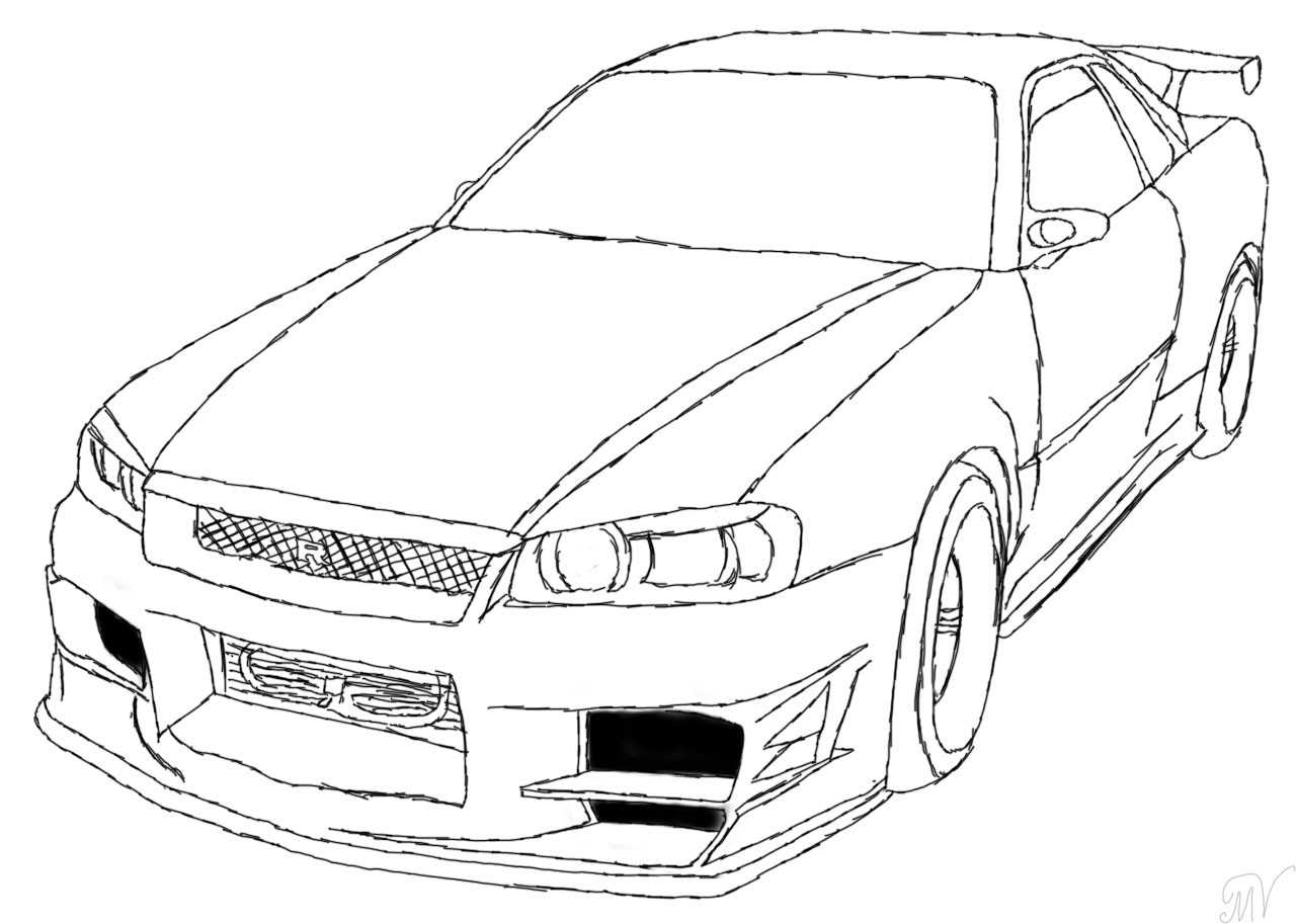 Gtr Coloring Page 1280x913 Gtr Coloring Page