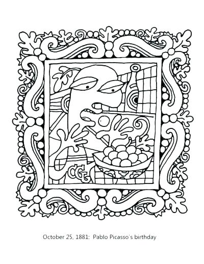 400x518 Picasso Coloring Pages