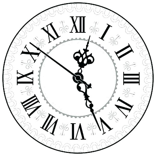 600x600 Clock Coloring Page Analog Clock What Time Is It Coloring Pages