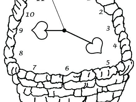440x330 Clock Coloring Page Clock Coloring Page Cuckoo Clock Coloring Page
