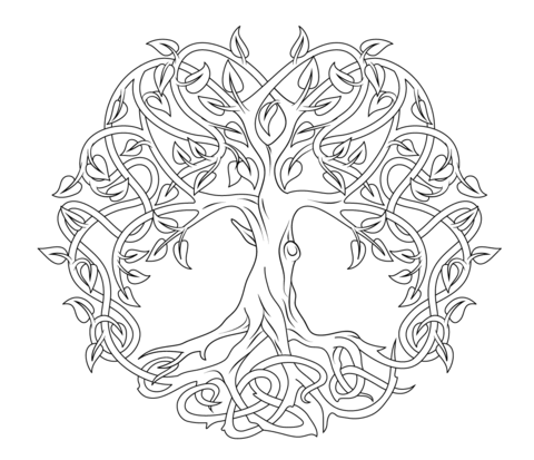 A Tree Of Life Coloring Page For Children Arts Culture Coloring 480x413 A Tree Of Life Coloring Page For Children Arts Culture Coloring