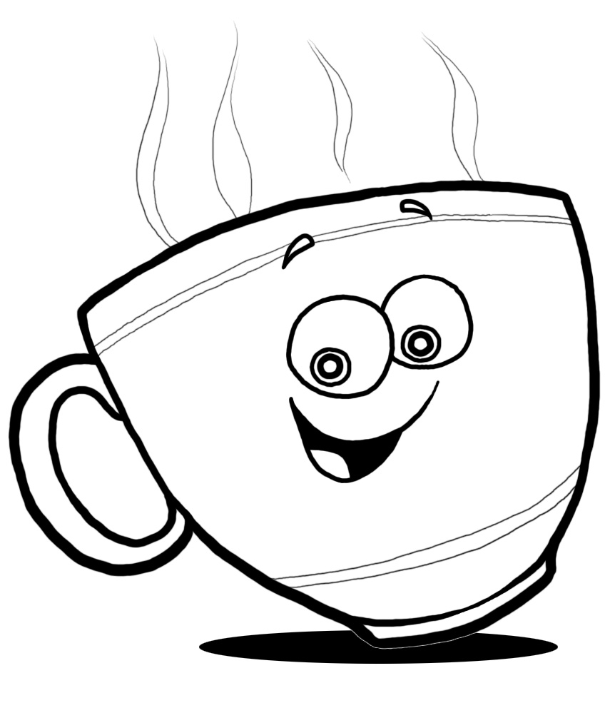 Cup Coloring Pages 862x985 Cup Coloring Pages