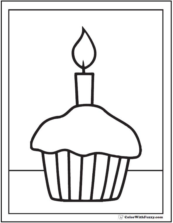 Cupcake Coloring Pages
