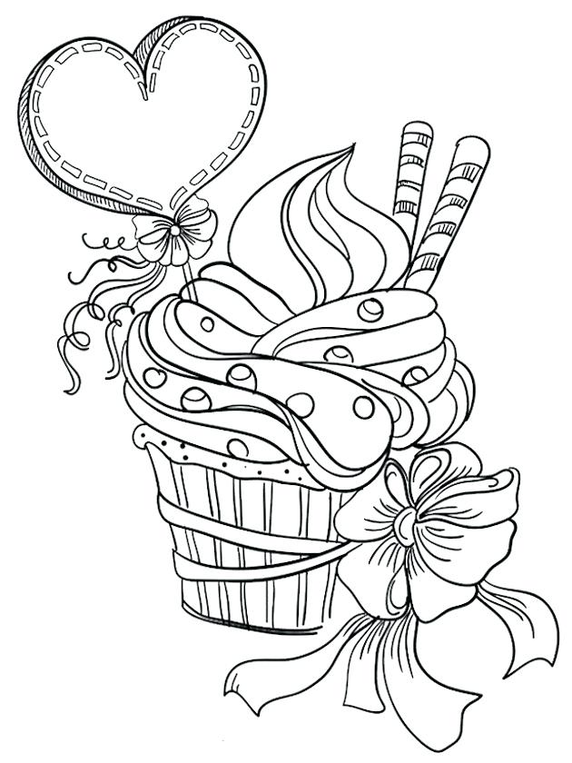 630x840 Cupcake Coloring Pages Simple Printable Coloring Cupcake Coloring
