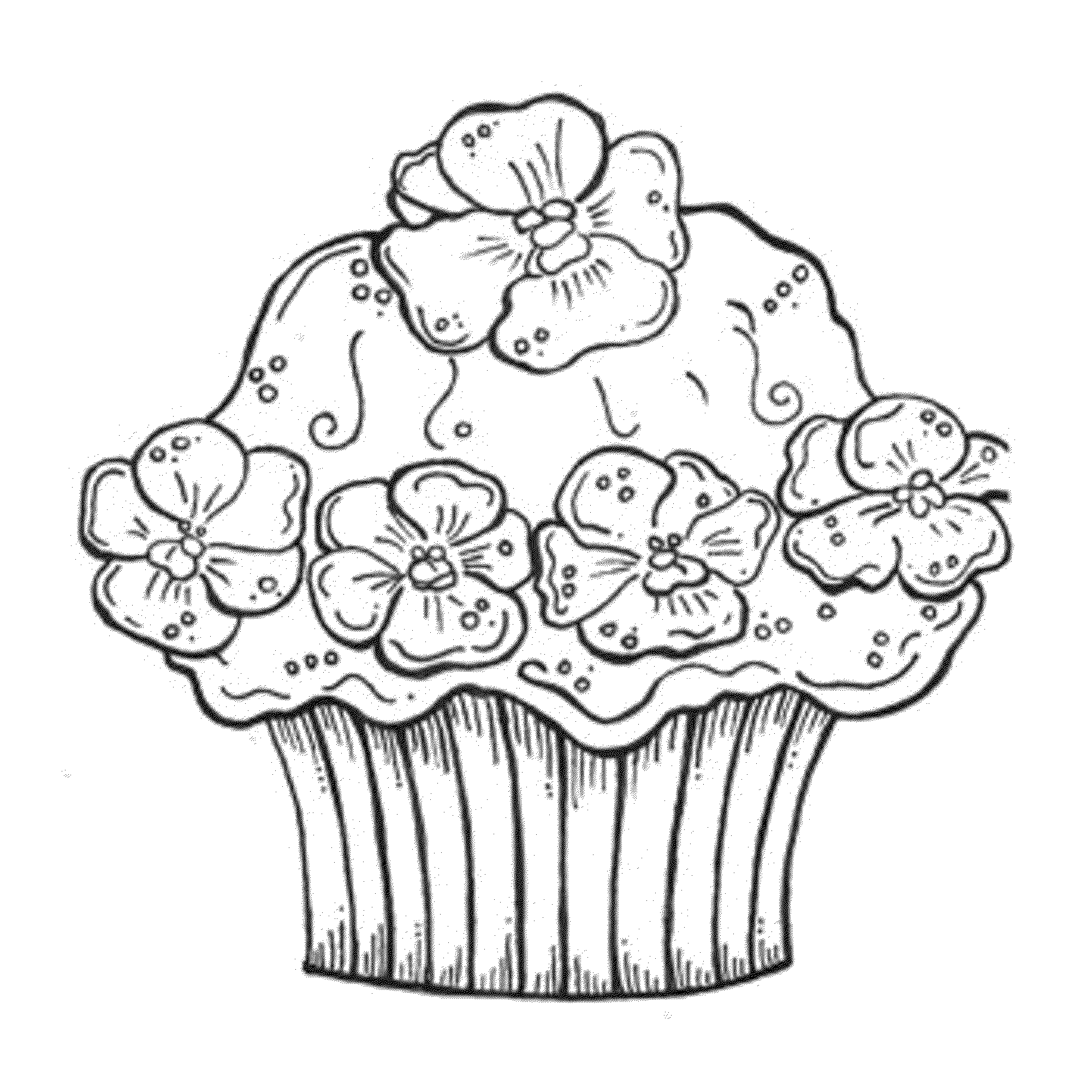 2000x2000 Cupcake Coloring Pages The Sun Flower Pages
