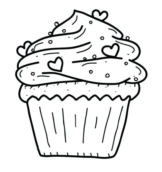 564x600 Cupcake Color Page Picture Of Cupcakes To Color Best Cupcake