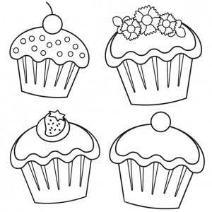 Cupcake Coloring Pages 300x300 Cupcake Coloring Pages