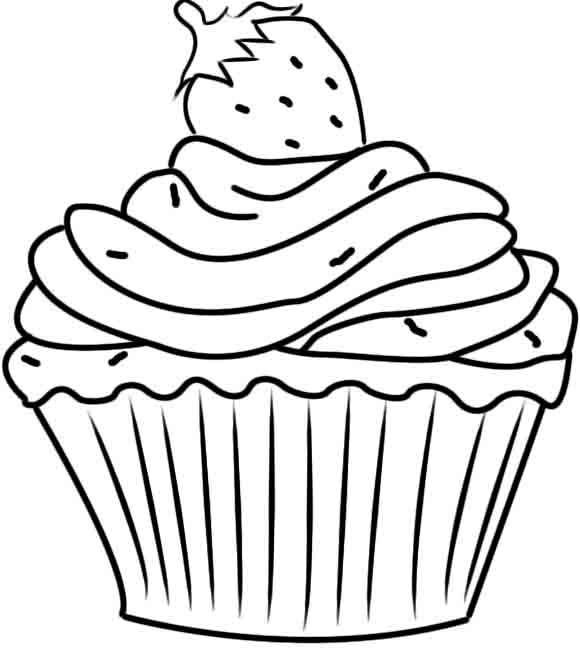 Cupcake Coloring Pages 580x669 Cupcake Coloring Pages