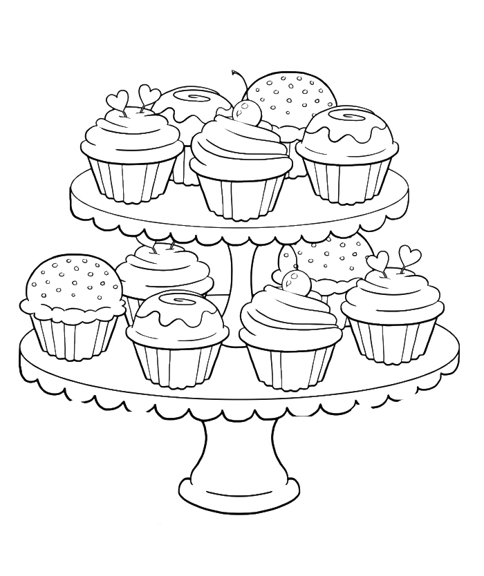 Cupcake Coloring Pages To Print Images Free Printable Cupcake 700x834 Cupcake Coloring Pages To Print Images Free Printable Cupcake