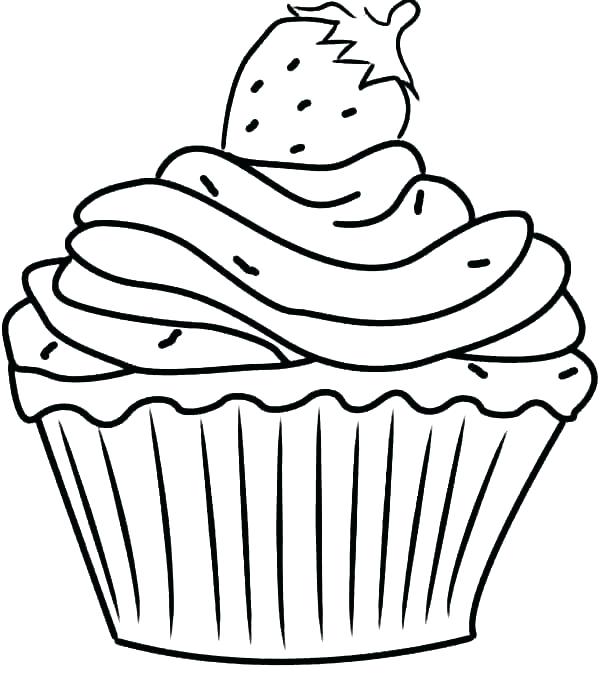 Cupcake Coloring Page 600x692 Cupcake Coloring Page