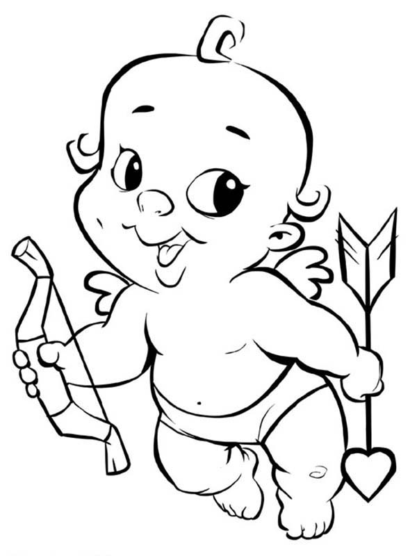 Cute Cupid Coloring Pages 600x800 Cute Cupid Coloring Pages