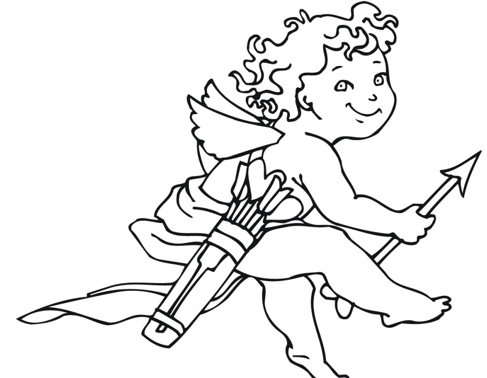 Cupid Coloring Pages 989x768 Cupid Coloring Pages