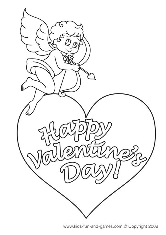 Cupid Printable Coloring Pages