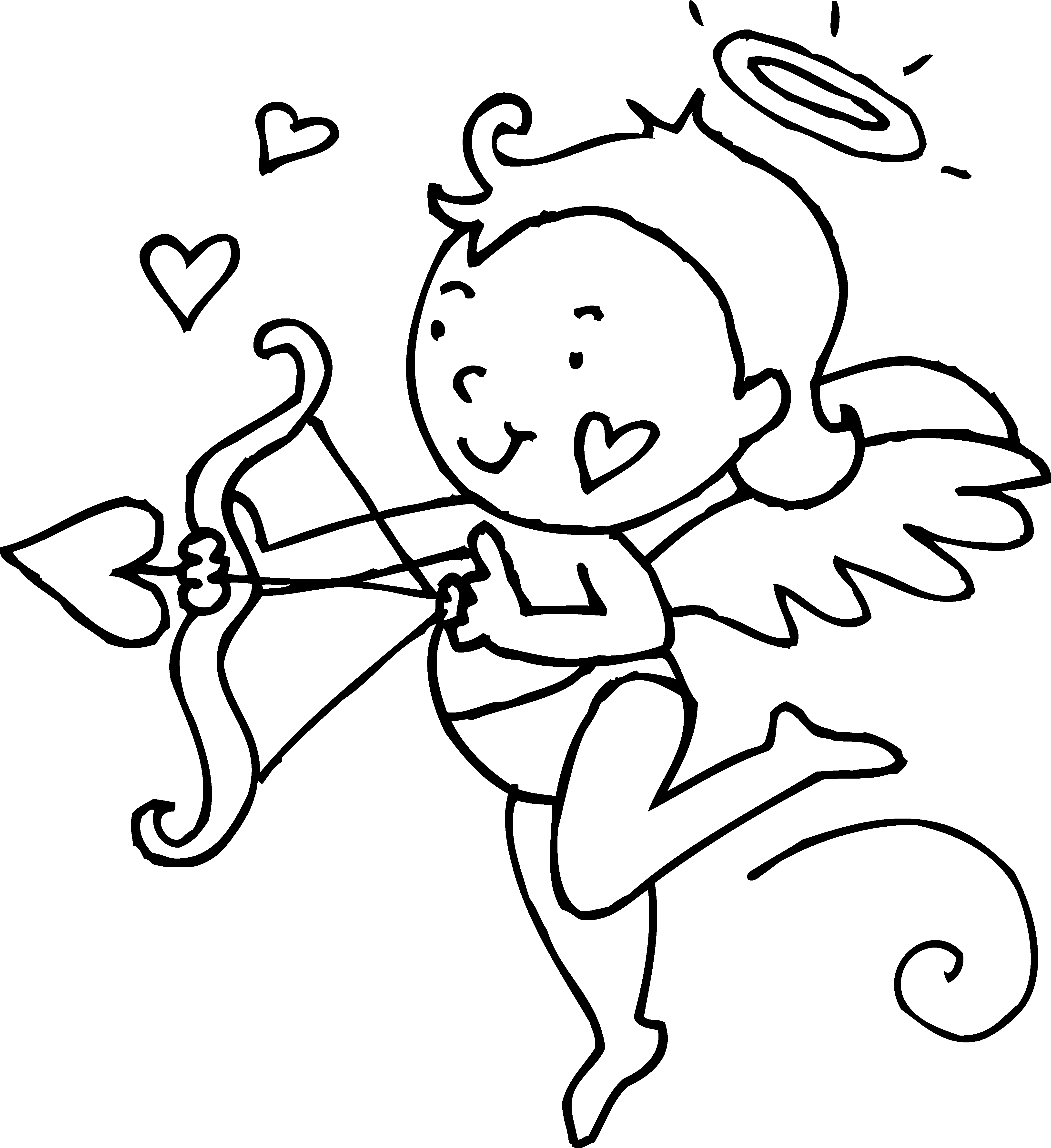 Cute Cupid Coloring Pages 4308x4708 Cute Cupid Coloring Pages