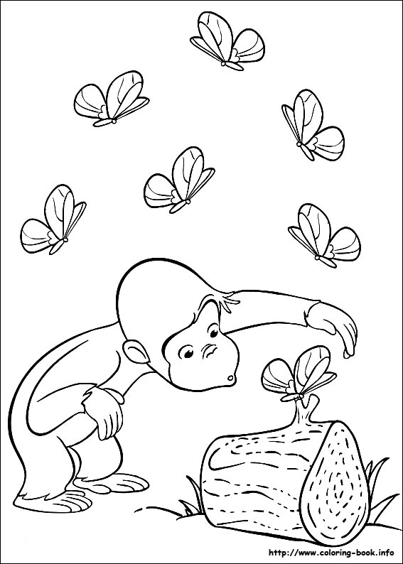 Curious George Coloring Picture 567x794 Curious George Coloring Picture