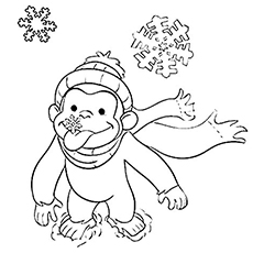 Curious George Christmas Coloring Pages
