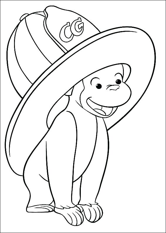 Curious George Coloring Page Curious Coloring Pages Curious George 567x794 Curious George Coloring Page Curious Coloring Pages Curious George