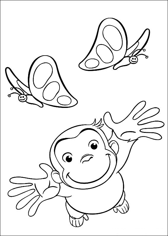 Curious George Coloring Pages 567x794 Curious George Coloring Pages