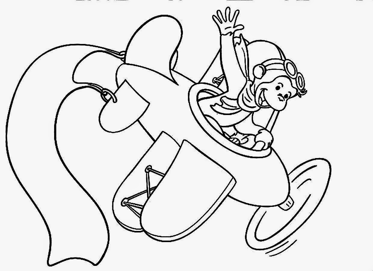Curious George Coloring Pages The Sun Flower Pages 1240x900 Curious George Coloring Pages The Sun Flower Pages